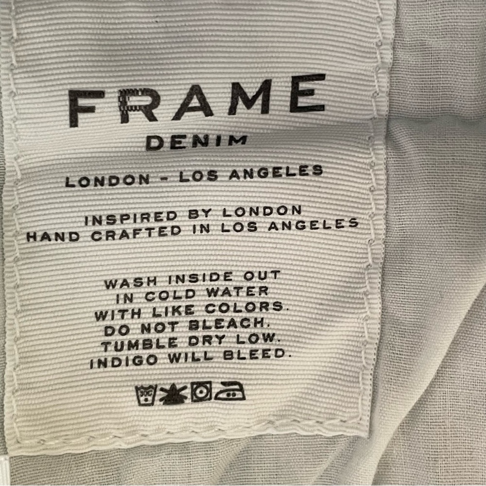 Frame Denim Le Cutoff Raw Hem Fulham Wash Low Rise Shorts Size 29 - Picture 8 of 12